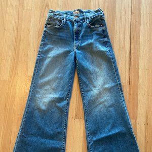 MOTHER The Roller High Waist Wide Leg Jeans (Lets Trip) RIDING THE CLIFFSIDE